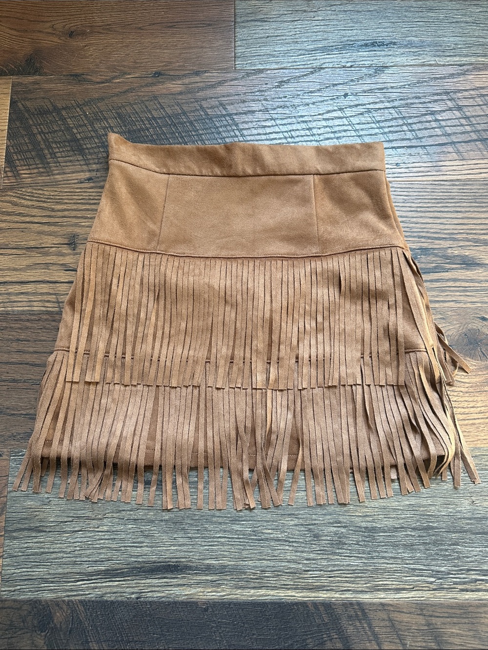 Altar’d State Fringe Mini Skirt - Brown